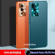 Xiaomi Poco F5 Metal Camera Lens Protection Case For Xiaomi Poco F5 Pro F5Pro F 5 PocoF5 PocoF5Pro 5G 2023 Shockproof Leather Phone Case Matte Solid Color Hard Back Cover