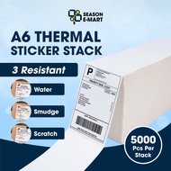 5000pcs Thermal Sticker A6 Paper Roll Fold Stack Airway Bill Sticker Thermal Label AWB Consignment N