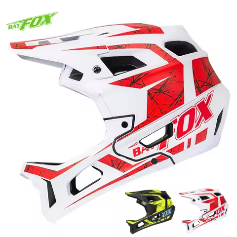 BATFOX Full Face Adult Dirt Bike Helmet Light Bike BMX Extreme BMX MX Downhill Off-Road Racing Helme