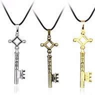 YUNMENG Fashion Ornaments Accessories Jaeger's Key Shape Anime Jewelry Shingeki No Kyojin Keyring Attack on Titan Necklaces Pendants Keychian Eren