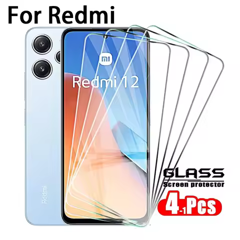 1-4pcs Tempered Glass For Redmi Note 15 14 13 12 11 10 9 13C 12C 10C 15R 14C Note 15 Pro 14S 9S Turb