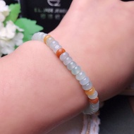 冰種多彩翡翠算盤珠手鍊 | 天然緬甸A貨翡翠 | 送禮