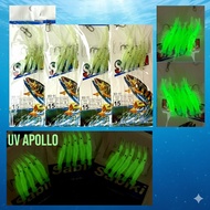 【KAPTEN】Udang UV Sabiki Apollo Hook ➕ Marusaigo hook #13/15/17 Killer Ikan Jenahak/Tanda/Senangin/Ta