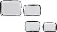 ANIS·KEAAR 4 Packs Clear Toiletry Bag, Water resistant Travel Organizer | Large Capacity Makeup Bag 