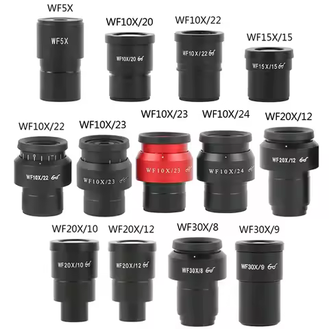 2PCS WF5X WF10X WF15X WF20X WF30X Wide Field Eyepiece For Binocular Trinocular Stereo Microscope 30M