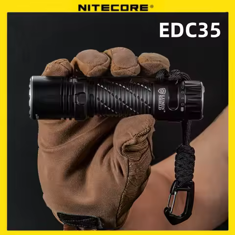Nitecore EDC35 Camping Flashlight USB-C Rechargeable 5000 Lumens hiking LED UHi Beam 550 meters Buil