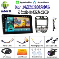9 นิ้ว 2 Din Android 13 รถวิทยุบลูทู ธ อัตโนมัติสำหรับ Isuzu D-Max DMAX 2007-2012 2Din จอติดรถยนต์ ป