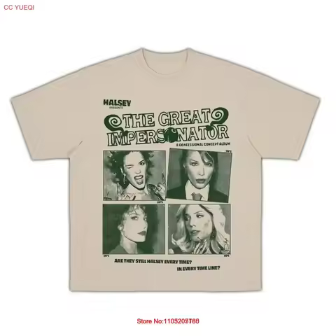 Halsey Pop Rap Hip Hop Music Merch Retro 90S T Shirt Casual vintage Washed Top For Everyday Wear Sof