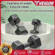 Hexagonal Rubberized Dumbbell Set 3KG/5KG/7.5KG/10KG Workout Dumbbell Strong and durable Gym Equipme