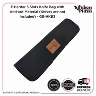 F. Herder 3 Slots Knife Bag with Anti-cut Material (Knives Are Not Included) - GE-HKB3