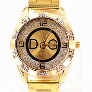 2022 Fashion Luxury Watch DQG Crystal Quartz Female Watch Gold Silver Stainless Steel Ladies Dress W