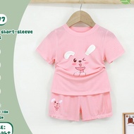 Dokma (8-14.2kg) Children's Short-Sleeved Shirt Set Baby Short-sleeve Clothes DT277_G (6-9M 9-12M 12