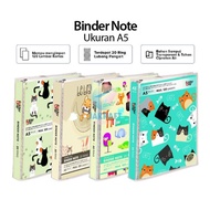 (1 Set) Binder Note A5 FOLDER ONE 20 Ring + Bonus Index Divider Pembatas Kertas Loose Leaf D3V!!