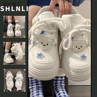 Autumn Winter Cute Print Thick Sole Sneakers - Women's