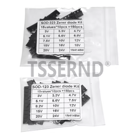 150pcs 15 values Zener diode kit SOD-123 1206 SOD-323 0.5W Zener diode SMD package 15values*10pcs 3V