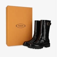 促銷品 TOD’S 皮革電單車皮靴 黑色