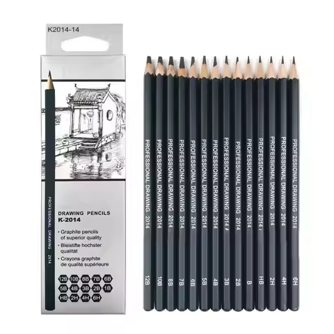 Graphite Pencils Professional Drawing Sketch Pencils 6H 4H 2H HB B 2B 3B 4B 5B 6B 7B 8B 9B 10B 11B 1