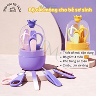 Bunnies newborn baby nail clipper set, safe and convenient baby nail clipper, 2 colors purple yellow