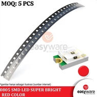 MERAH LED 0805 SMD RED SUPER BRIGHT RED LED SMD RED 0805 SUPER BRIGHT easywa53