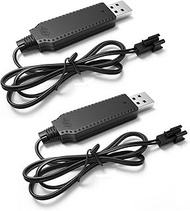 3.7V Battery Charger Cable with SM-2P Plug USB Li-ion Battery Charger for Bunch O Bubbles, Bubble Ba