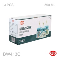 SUPERMARKET IMPORT Toples Lebaran Toples Kaca 1 Set Toples Kue Kering Toples Dessert Box Toples Leba