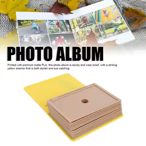 3D Printable Sliding Photo Album ABS 2026 Sliding Memory Book Photo Album Holds 12 6x5 Inch Photos f