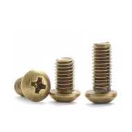 Pure Copper Semicircle Head Phillips Screw Plate Head Machine Screw GB818 Brass Head Bolt M2M3M4M5M6