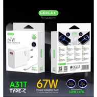 Charger Power Adapter Gerlax USB c to c 67w