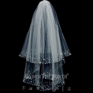 Veil Bridal Wedding Dress Hand-Sewn Pearl Veil Super Fairy Beautiful Short Multi-Layer Hair Clip Vei
