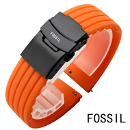 Original Fossil Silicone Strap Stripe Pattern Suitable for FS5237 FS5132 FS5241 22mm Thickness Mediu