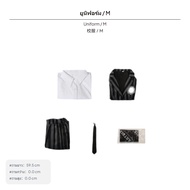 ชุดคอสเพลย์ Wednesday ชุดยูนิฟอร์มโรงเรียนสีเข้ม สไตล์แรงบันดาลใจจาก Addams Family สำหรับผู้ใหญ่ เหม