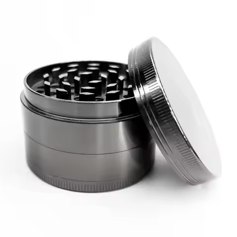 Portable Mini 40mm Zinc Alloy Herb Grinder 4-layer Iridescent Nano Paint Surface Tobacco Grinder Spi