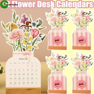 1/2Pcs 2026 3D Flower Calendar - Horse Year Monthly Schedule - Fashion Desktop Decoration New Year G