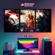Bộ 3 Tranh 7 Viên Ngọc Rồng Treo Tường - Tranh Dán Tường Dragon Ball Songoku Trang Trí Anime Phòng N