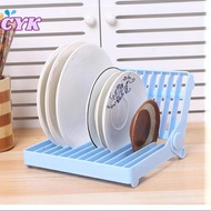 [SUN] Foldable Dish Ra BPA Free Kitchen Organizer Non-slip Plate Bowl Cutlery Holder Drainer for Hom