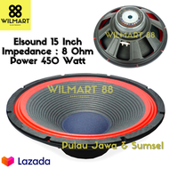 Full Range Speaker bass 15" Speaker Elsound 15 Inch Woofer 450 Watt Original  Coil 2.5cm [Pengiriman