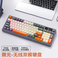 Keyboard Mechanical Disc with Knob Free Key Dual Mode Feel Wolf m96 Display Multimedia 49FT