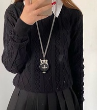 Vivienne Westwood 西太后 黑面立體土星項鏈打火機