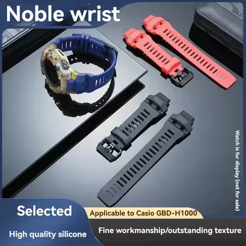 For Casio GBD-H1000 Waterproof Silicone Strap 3475 Cat Man Series Black G-SHOCK Resin Replacement Br