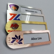 Name Tag change able name, logo, pin, Tie clip, magnet