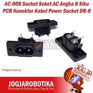 SIKU AC-008 Socket AC Socket Figure 8 Female PCB Angle Power Socket Connector DB-8