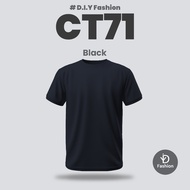 OREN SPORT Unisex Super-Thick Plain T-shirt - Black CT71