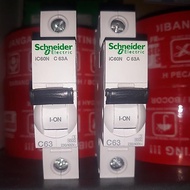 MCB IC60N 6KA 1PHASE 63A A9F74163 SCHNEIDER