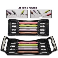 5Piece Dental Resin Filler Silicone Handle Stainless Steel Blade Resin Filler Professional Dental Co