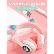 CT-66 CAT EAR Foldable Stereo Wireless Bluetooth Headphones