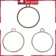 XI 10 Pieces Bezel Blank Trays Round Pendant Press Flower UV Resin Blank Frame DIY