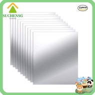 SUCHENSG 10pcs Mirror Stickers Bedroom Bathroom Mural Wall Tile Stickers