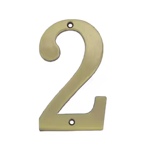 Simple 7cm Metal House Number Outdoor Door Plate Number Gold Digits Hotel Office Address Residential