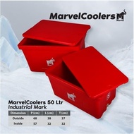 Marvel Cooler Box 50 Liter Industrial Mark Cool Box Ice Box Es box Kotak Penyimpanan Tempat Pendingi