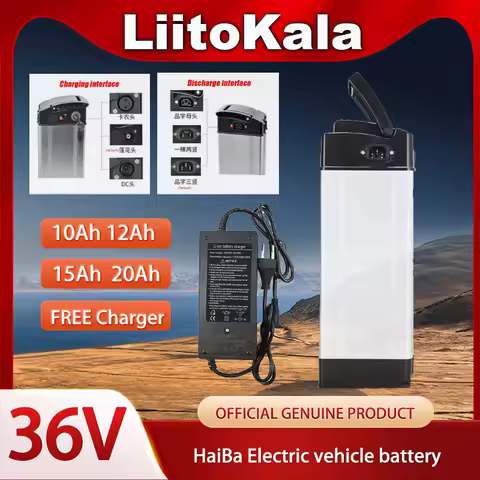 LiitoKala 36V 15Ah 20Ah 25Ah 30Ah 35Ah HaiBa Battery Pack 21700 5000mAh Cell